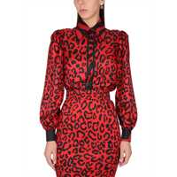 Topuri Dolce & Gabbana Dama - Bluze Dolce & Gabbana Leopard And Zebra Print Shirt RED Femei (BM 9608696) - B-mall.ro