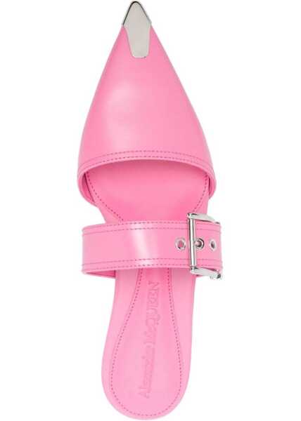 Sandale fara toc Alexander McQueen Mule Punk PINK Femei (BM 9608720) 4