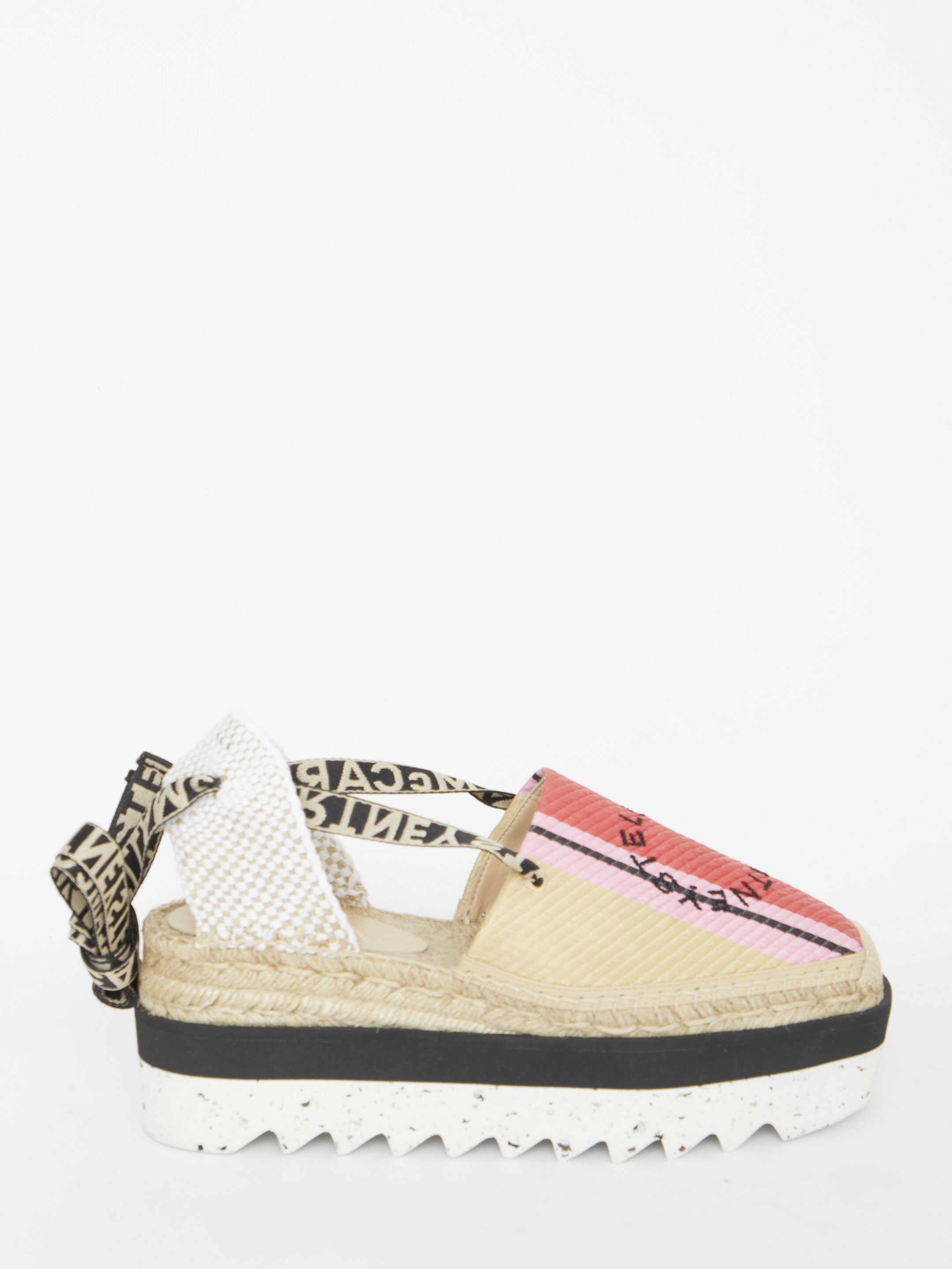 Stella McCartney Gaia Platform Espadrilles Black/pink