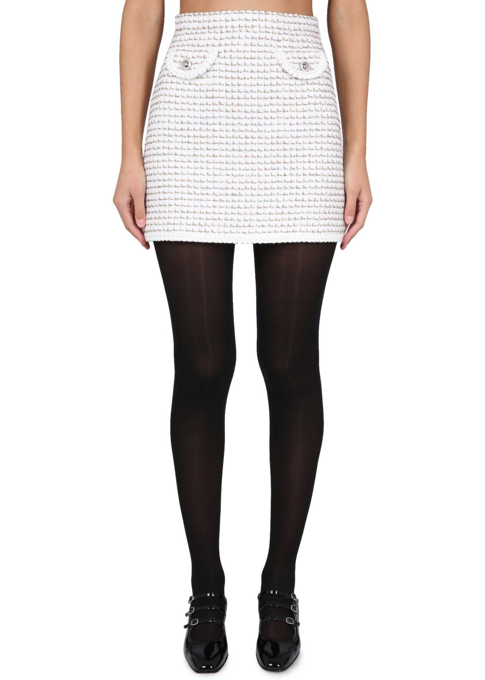 Alessandra Rich Mini Skirt WHITE