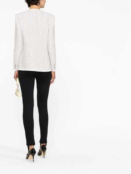 Sacouri office Alessandra Rich Tweed Jacket WHITE Femei (BM 9610073) 4