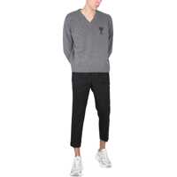 Pantaloni casual pentru Barbati - Pantaloni casual AMI Paris Cropped Pants BLACK Barbati (BM 9615662) - B-mall.ro