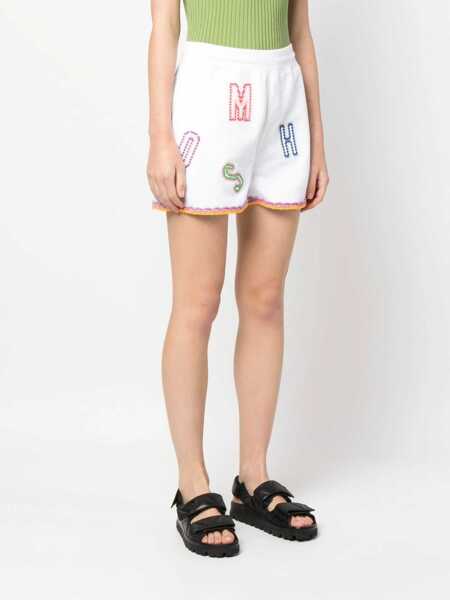 Pantaloni scurti Moschino Bermuda With Logo WHITE Femei (BM 9615671) 3