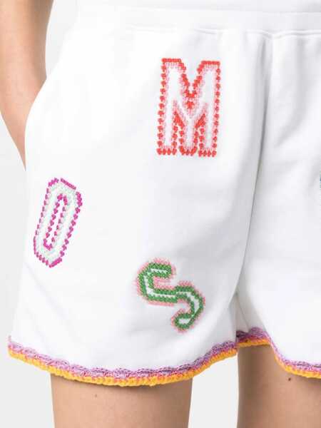 Pantaloni scurti Moschino Bermuda With Logo WHITE Femei (BM 9615671) 5