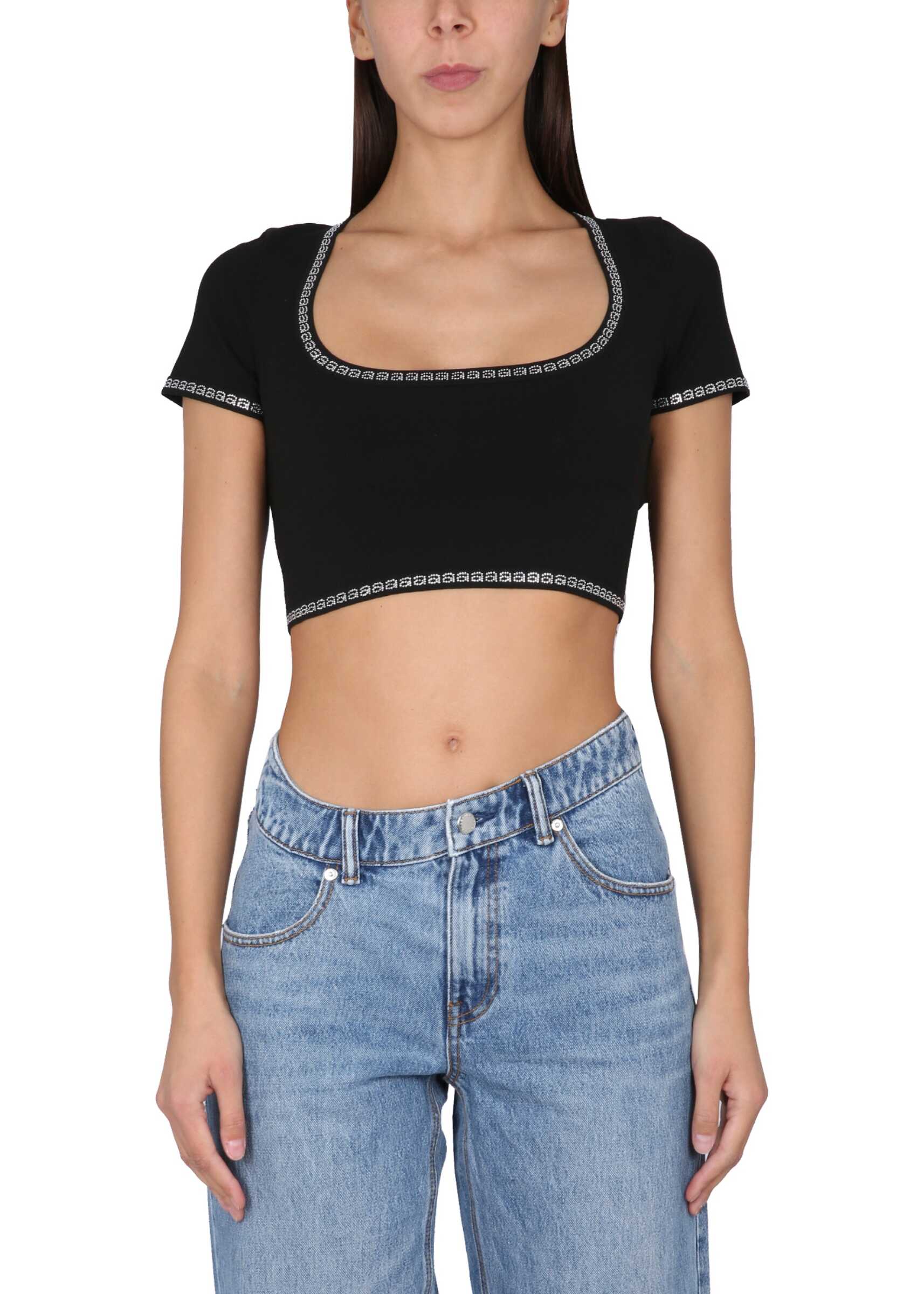 Alexander Wang Bright Logo Top BLACK