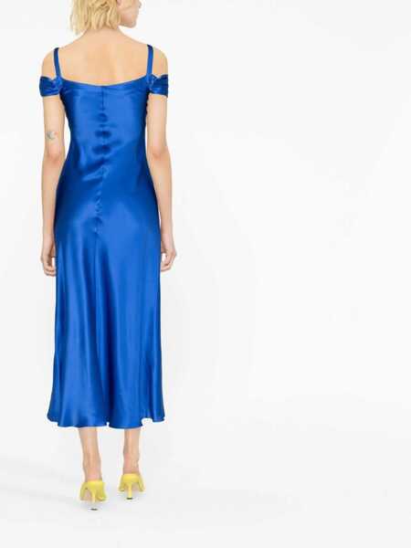 Rochii casual Alberta Ferretti Off-The-Shoulder Dress BLUE Femei (BM 9615728) 4