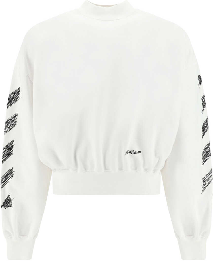 Off-White Scribble Diag Sweatshirt WHITE BLAC