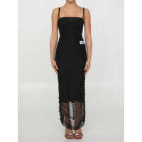 Rochii elegante Draped Tulle Dress Femei