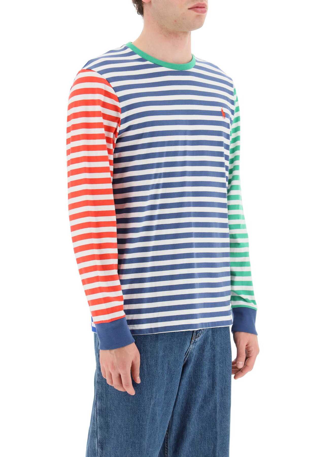 Ralph Lauren Color-Block Striped Long-Sleeved T-Shirt OLD ROYAL MULTI