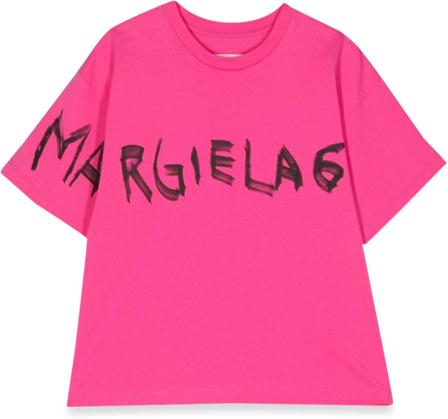 Poze MM6 Maison Margiela Mc Logo T-Shirt FUCHSIA