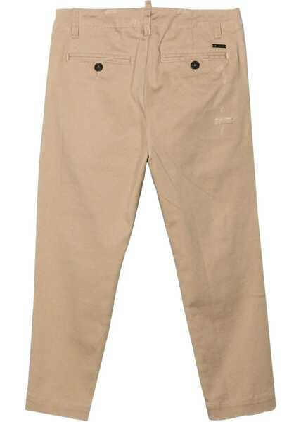 Pantaloni casual DSQUARED2 Pants With Patches BEIGE Baieti (BM 9617624) 2