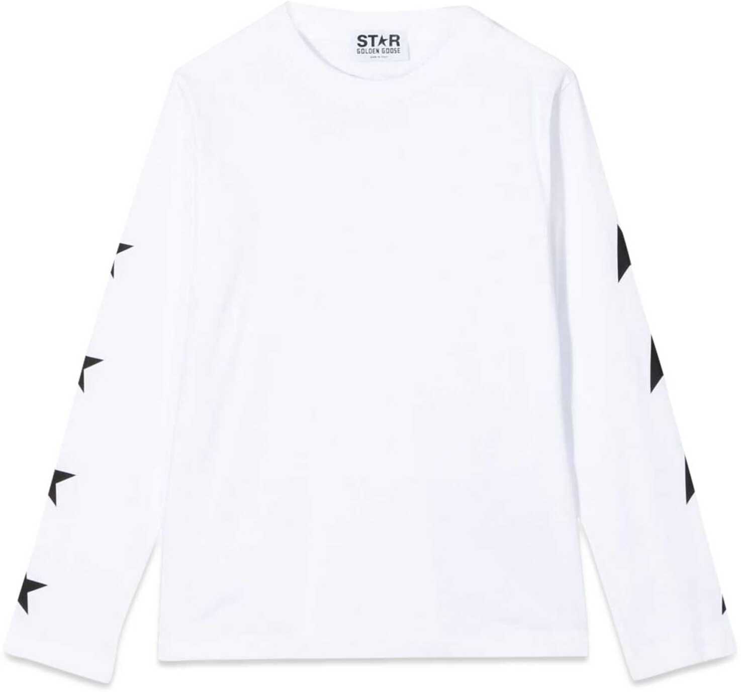 Golden Goose Multistar Long Sleeve T-Shirt WHITE