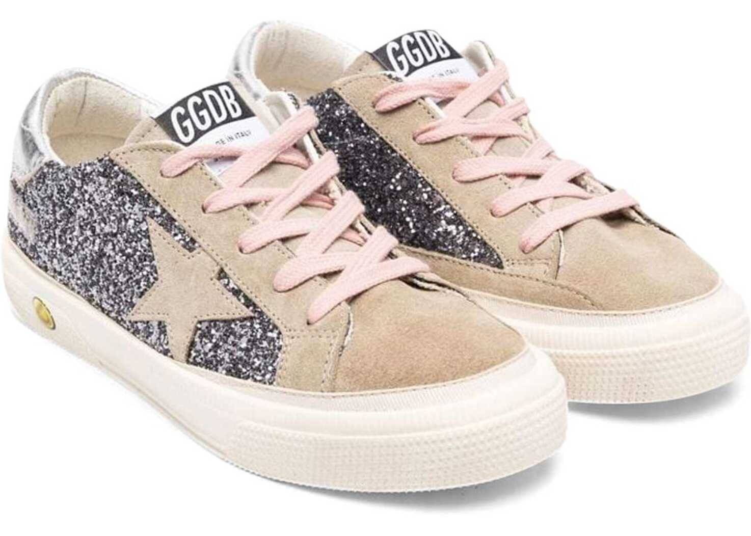 Poze Golden Goose May Glitter Sneakers SILVER