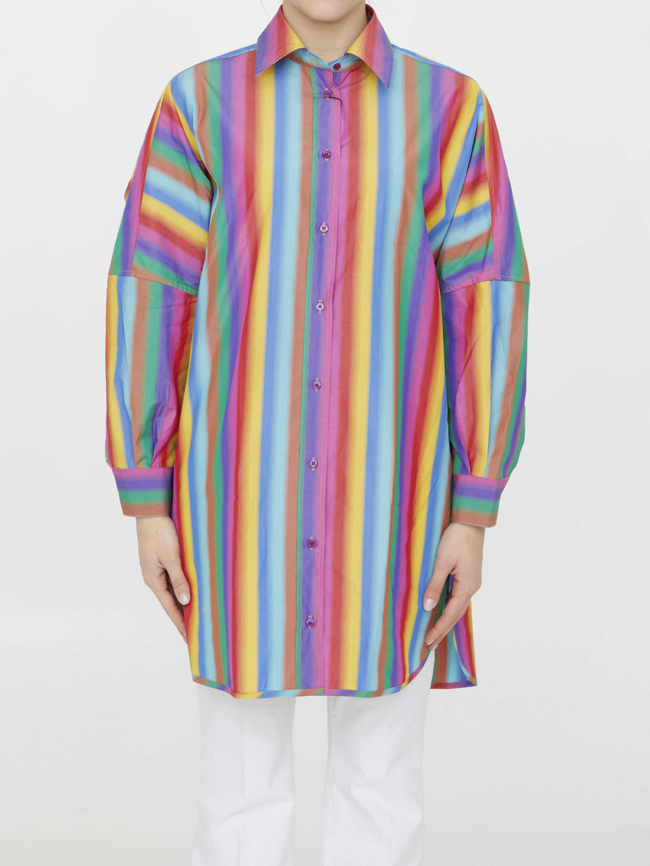 ETRO Striped Cotton Shirt MULTICOLOR