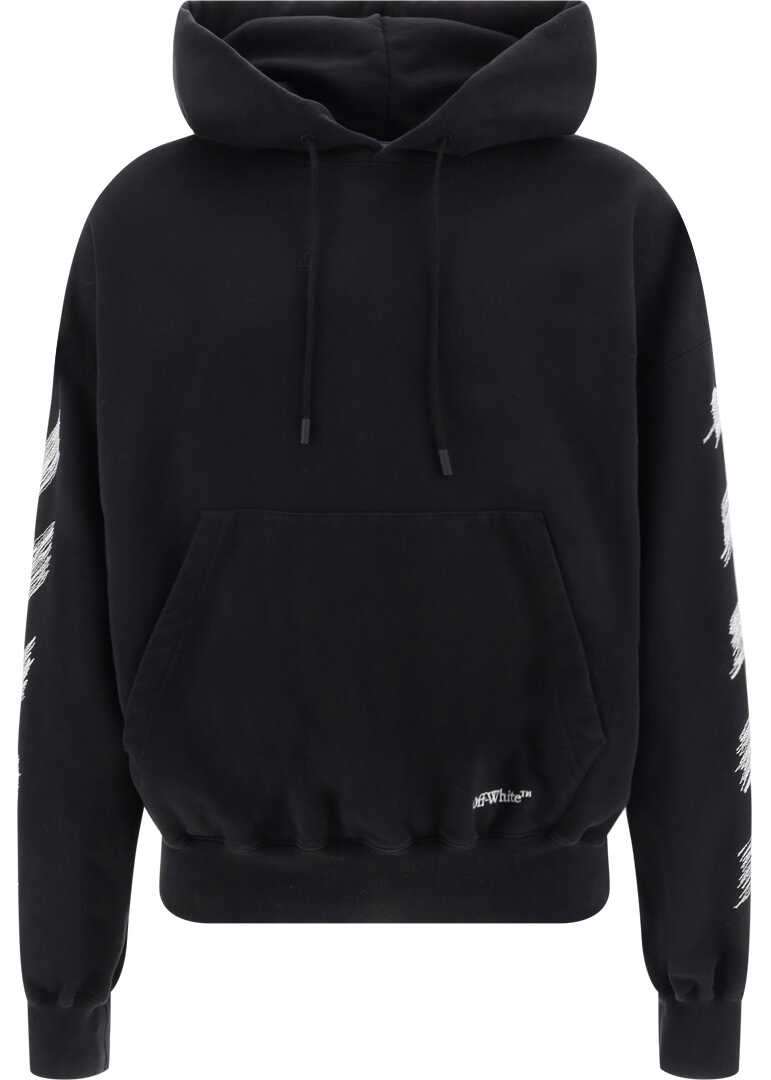 Off-White Scribble Diag Hoodie BLACK WHIT