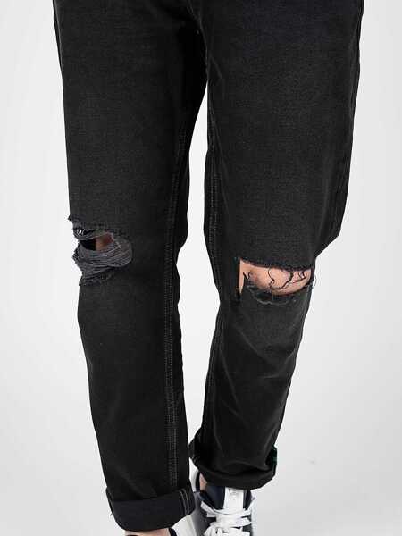 Pantaloni casual Tommy Hilfiger Dad Jean DM0DM11887 Czarny Barbati (BM 9618236) 7