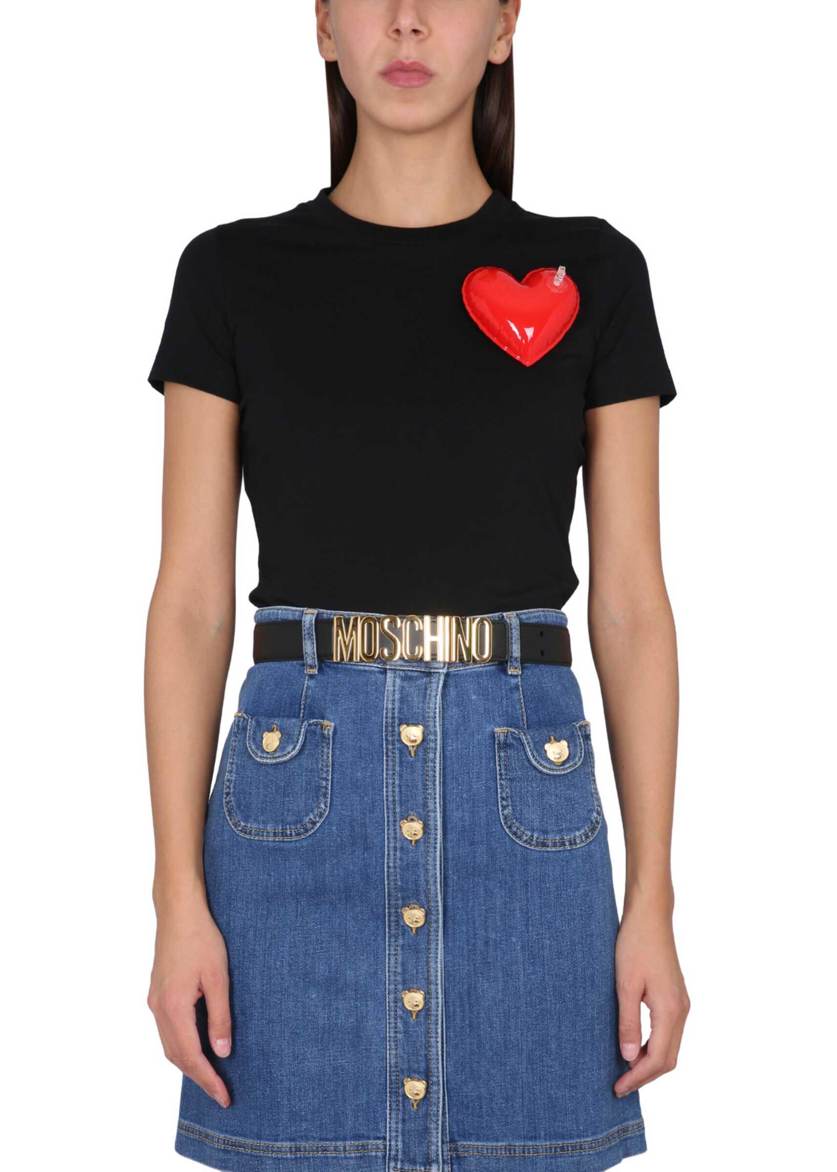 Moschino Inflatable Heart T-Shirt BLACK