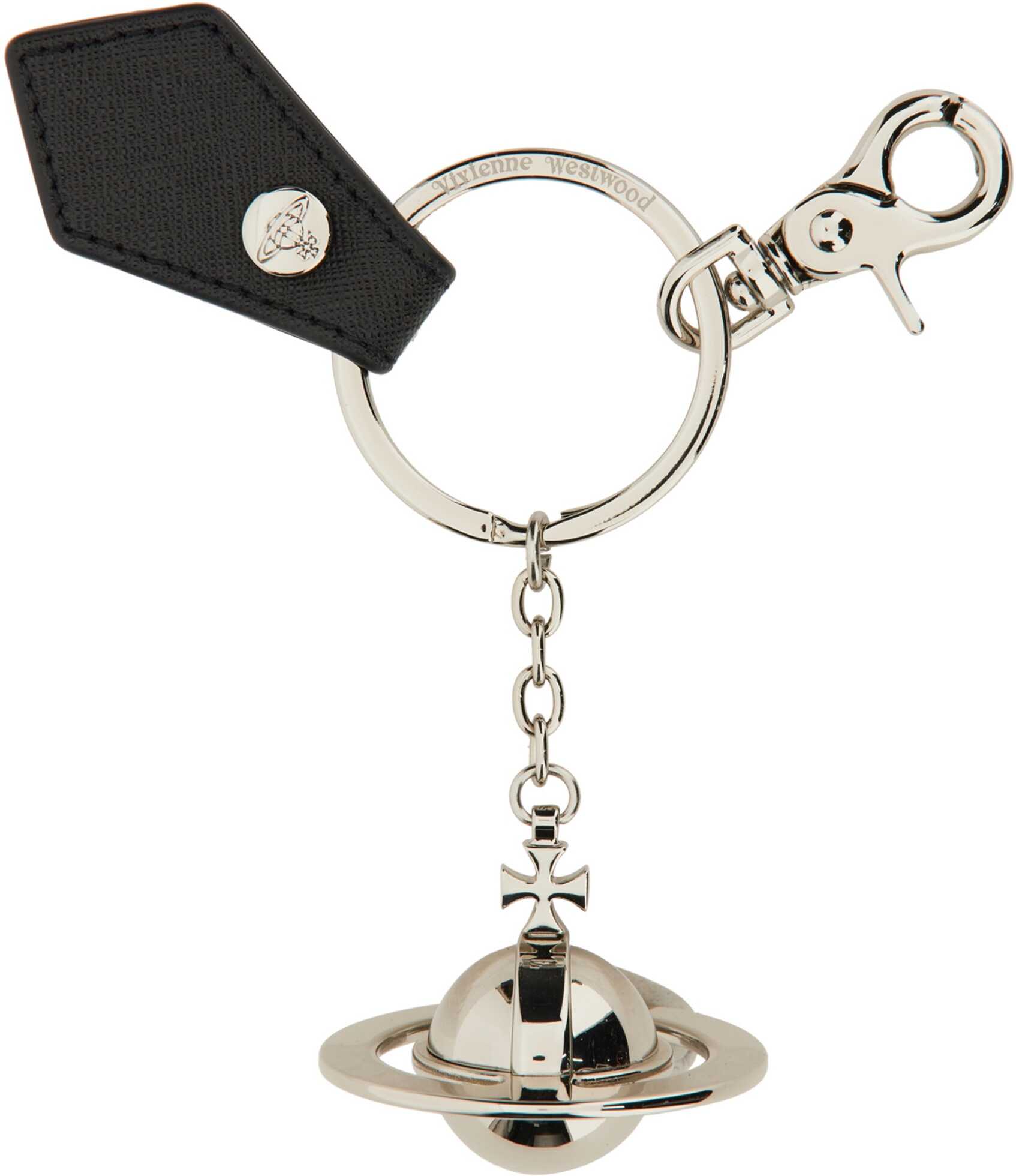Vivienne Westwood Keychain With Orb Logo BLACK