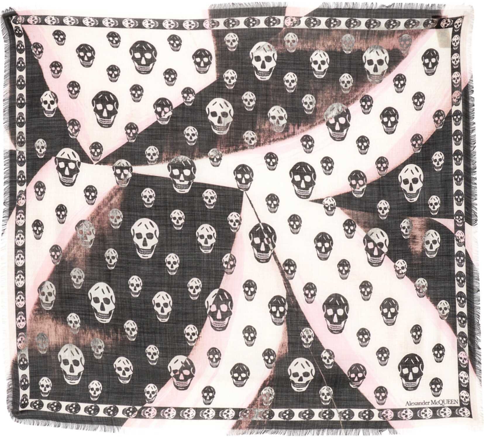 Alexander McQueen Skull Print Scarf BLACK