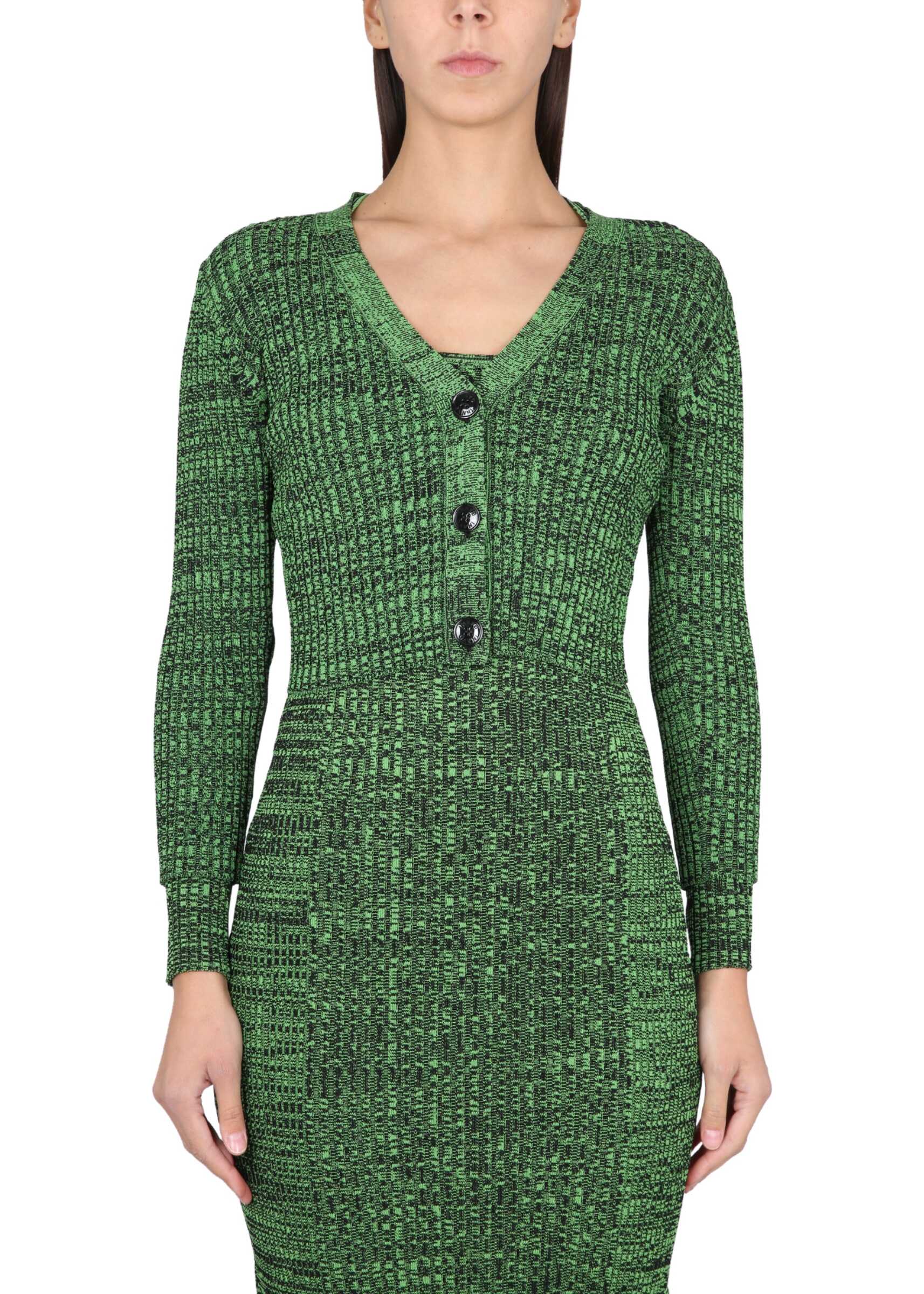 Ganni Knitted Cardigan GREEN