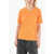 Bottega Veneta Visible Stitching Crew-Neck T-Shirt Orange