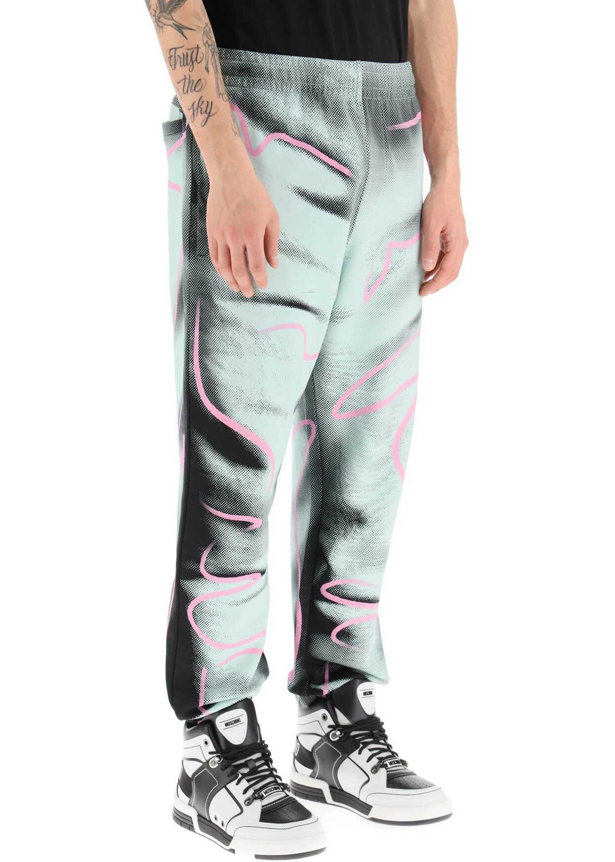 Moschino Shadows & Squiggles Jogger Pants FANTASIA VERDE