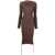 ANDREADAMO Dress With Cut Out Detail BROWN