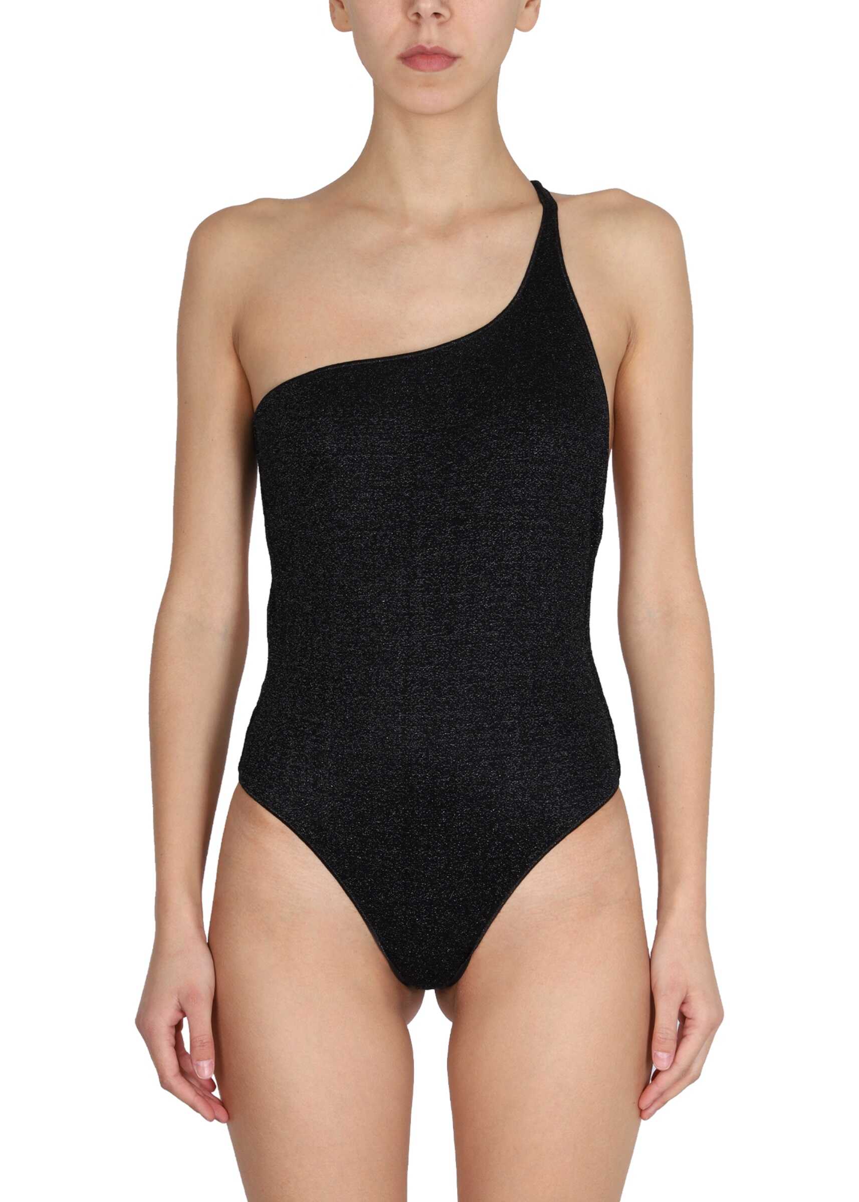 OSEREE One Shoulder Swimsuit BLACK