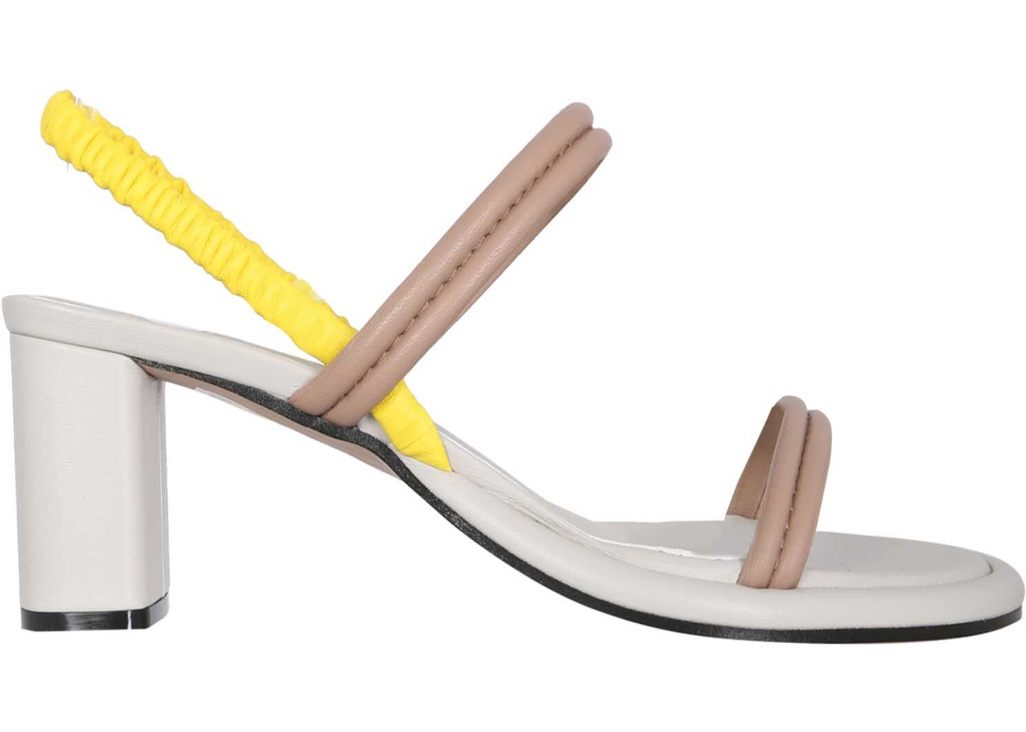 ALYSI Leather Sandals BEIGE