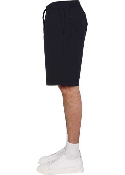 Pantaloni scurti UNIVERSAL WORKS Fleece Bermuda BLUE Barbati (BM 9627023) 3