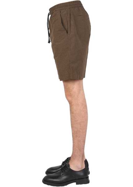 Pantaloni scurti UNIVERSAL WORKS Bermuda With Check Pattern BROWN Barbati (BM 9627026) 3