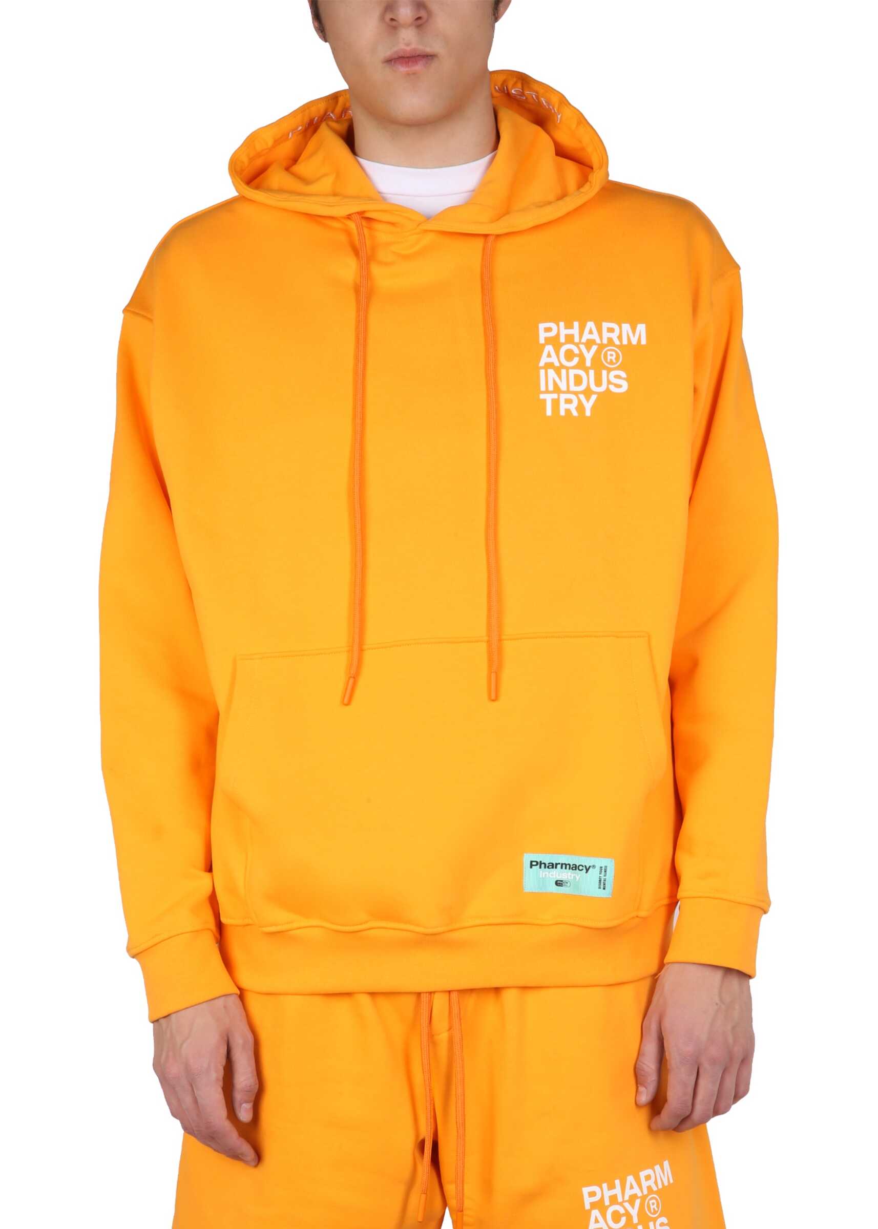 PHARMACY INDUSTRY Sweatshirt With Logo Print ORANGE