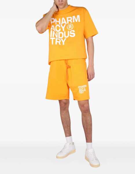 Tricouri PHARMACY INDUSTRY Logo Print T-Shirt ORANGE Barbati (BM 9627062) 2