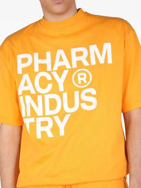 Tricouri PHARMACY INDUSTRY Logo Print T-Shirt ORANGE Barbati (BM 9627062) 4