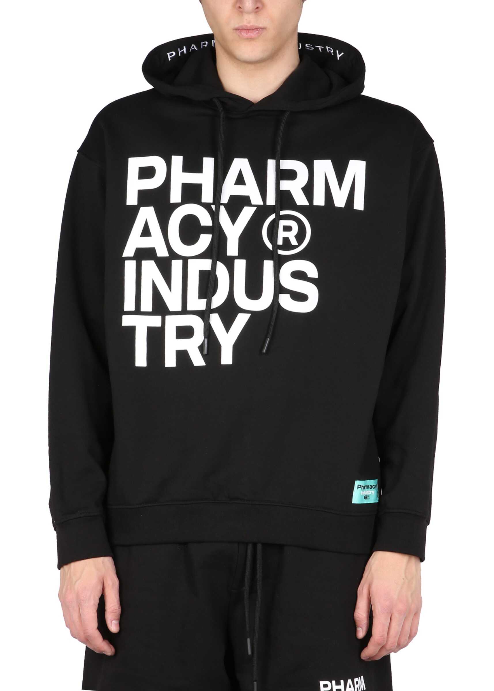 PHARMACY INDUSTRY Sweatshirt With Logo Print BLACK