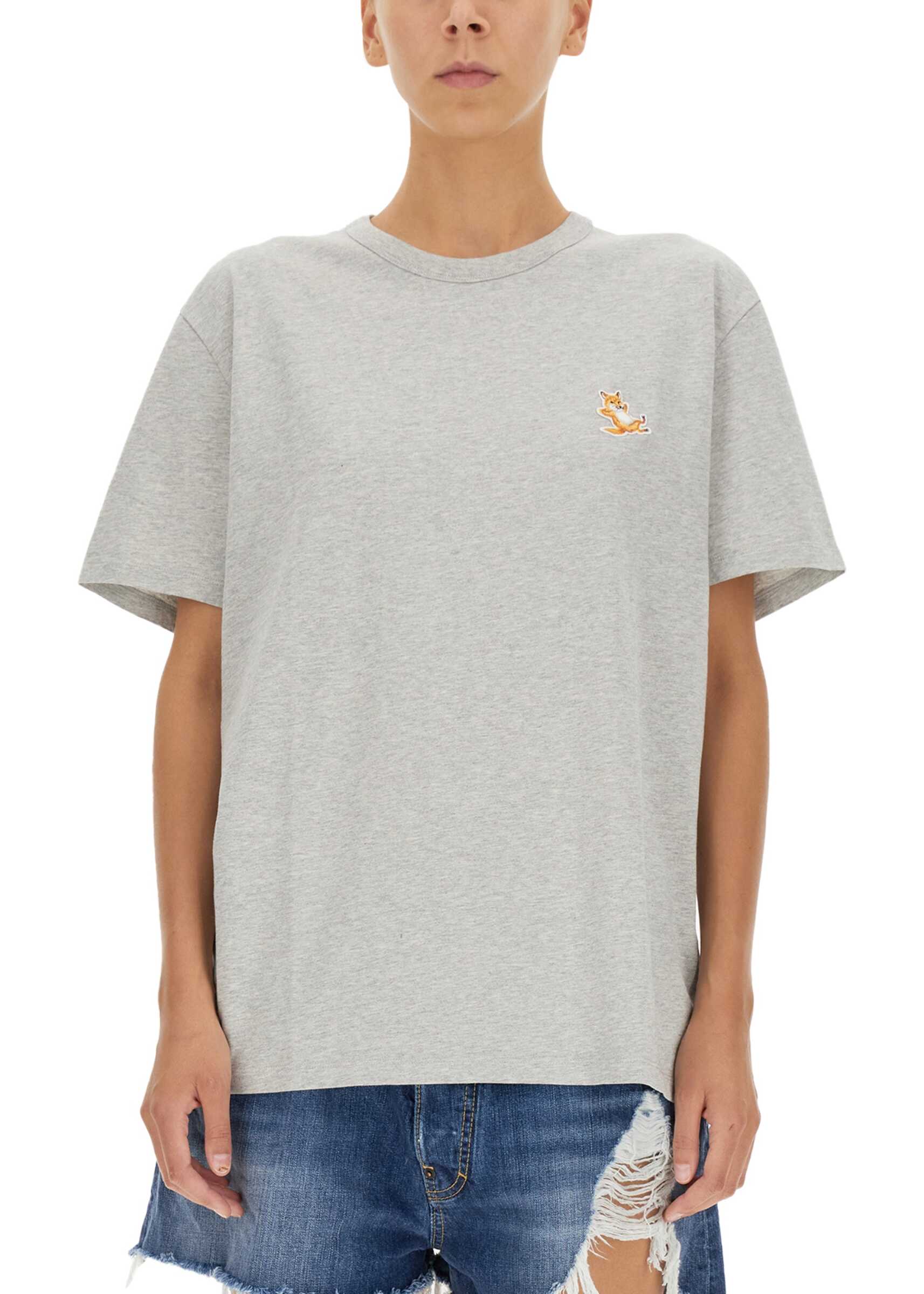 MAISON KITSUNÉ Crewneck T-Shirt GREY