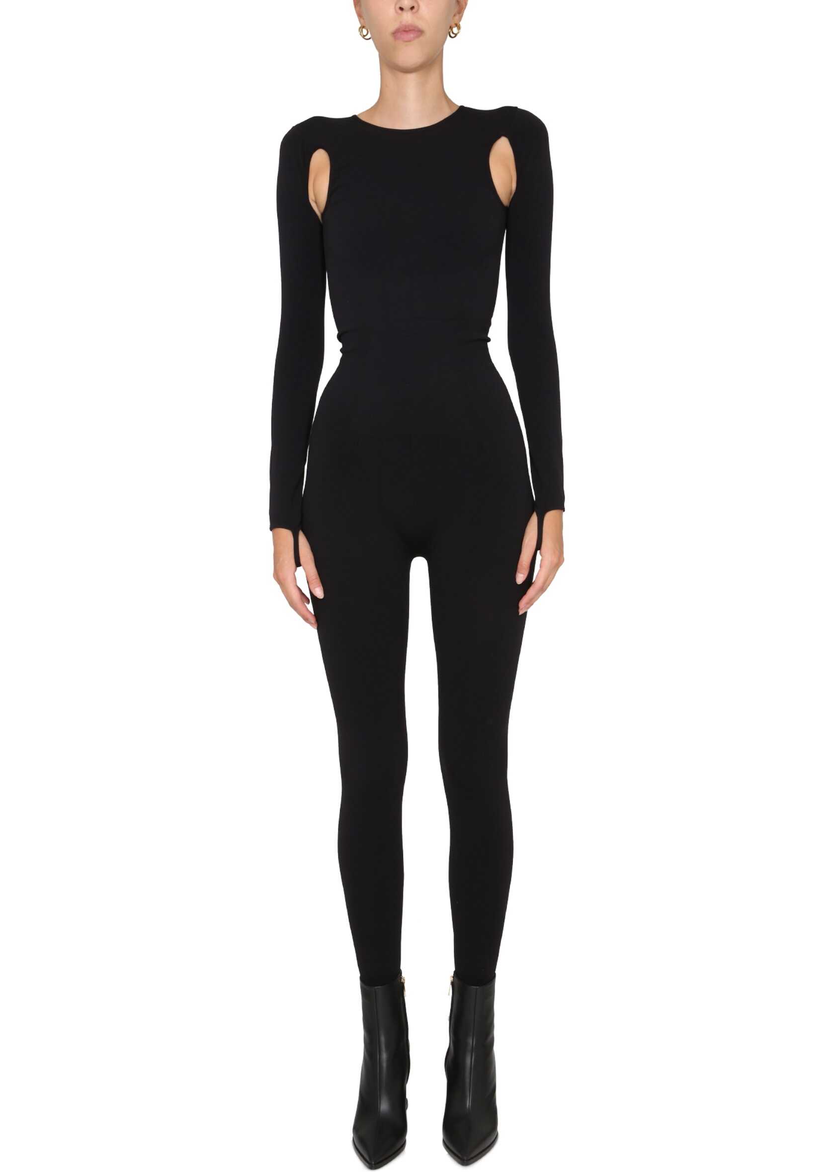 ANDREADAMO Full Jumpsuit With Cut-Out Details BLACK