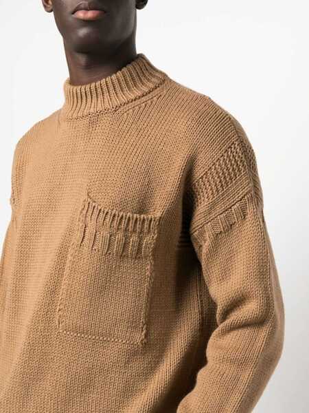 Pulovere casual TEN C Turtleneck Shirt BEIGE Barbati (BM 9627362) 5