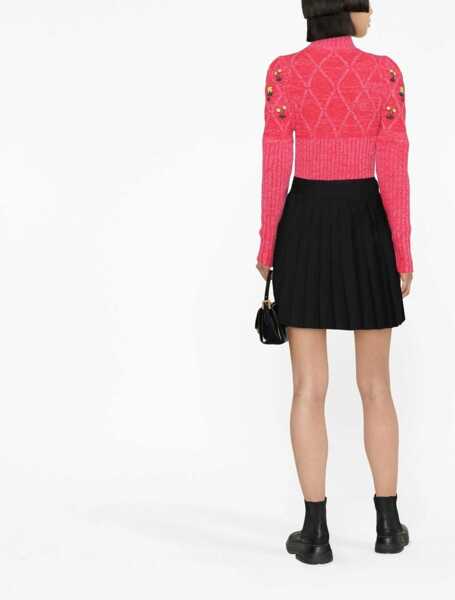 Pulovere casual CORMIO Jersey With Floral Embroidery RED Femei (BM 9627473) 3