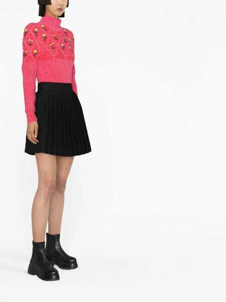 Pulovere casual CORMIO Jersey With Floral Embroidery RED Femei (BM 9627473) 4