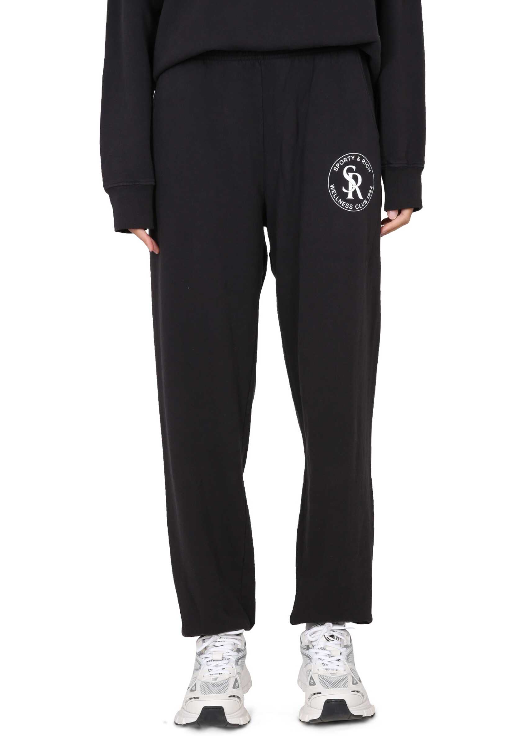 SPORTY&RICH Joggings Pants With Logo BLACK