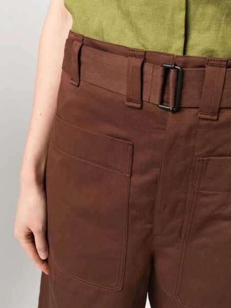 Pantaloni casual LEMAIRE Cropped Pants BROWN Femei (BM 9627797) 5