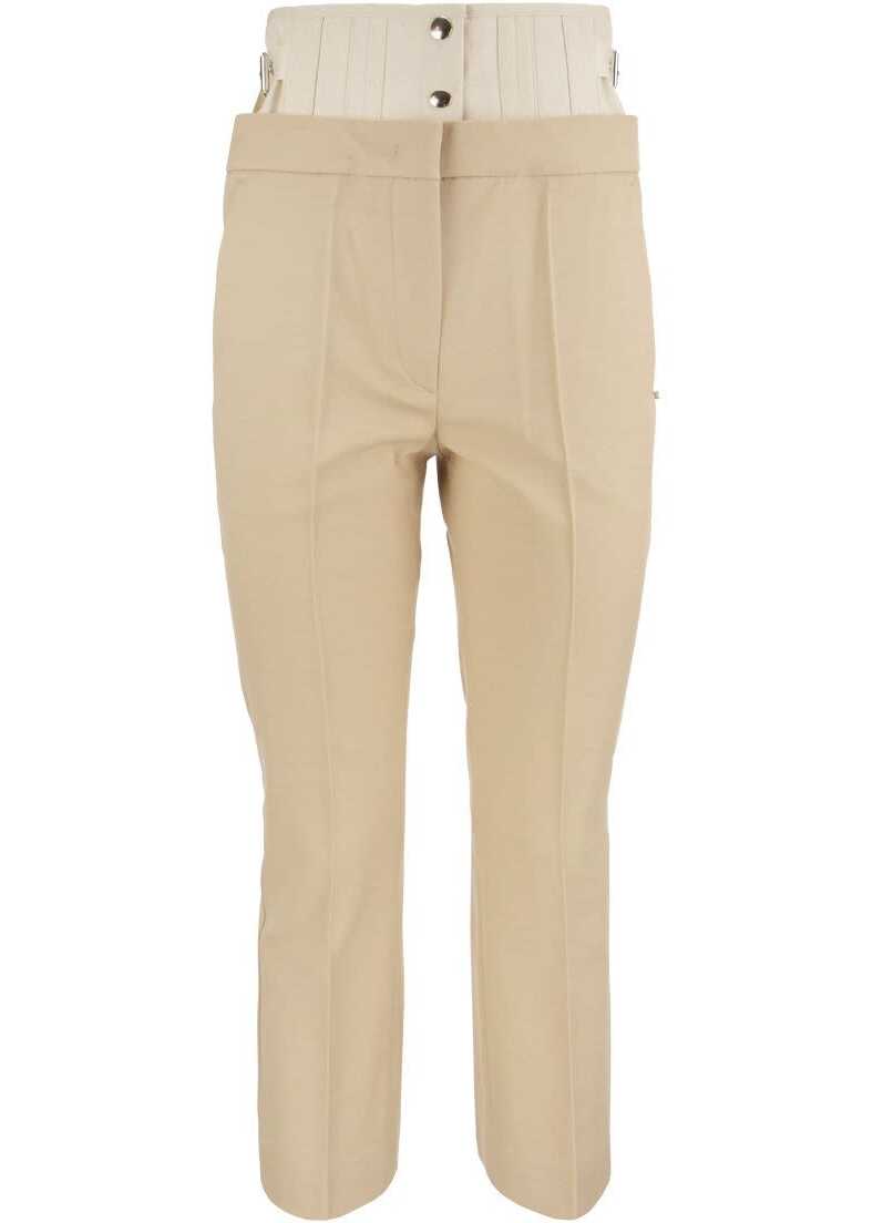 SPORTMAX Cotton Pants BEIGE