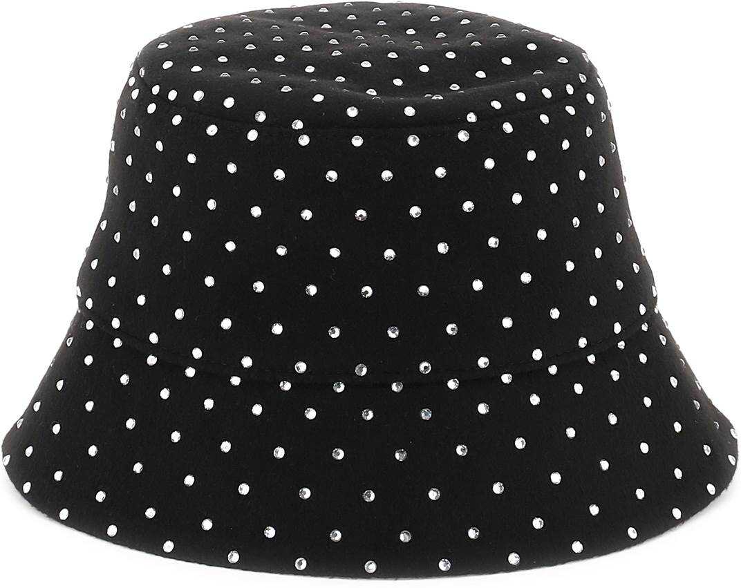 RUSLAN BAGINSKIY Bucket Hat With Rhinestones BLACK