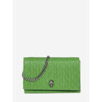Genti de umar Leather shoulder bag with iconic frontal Skull Femei