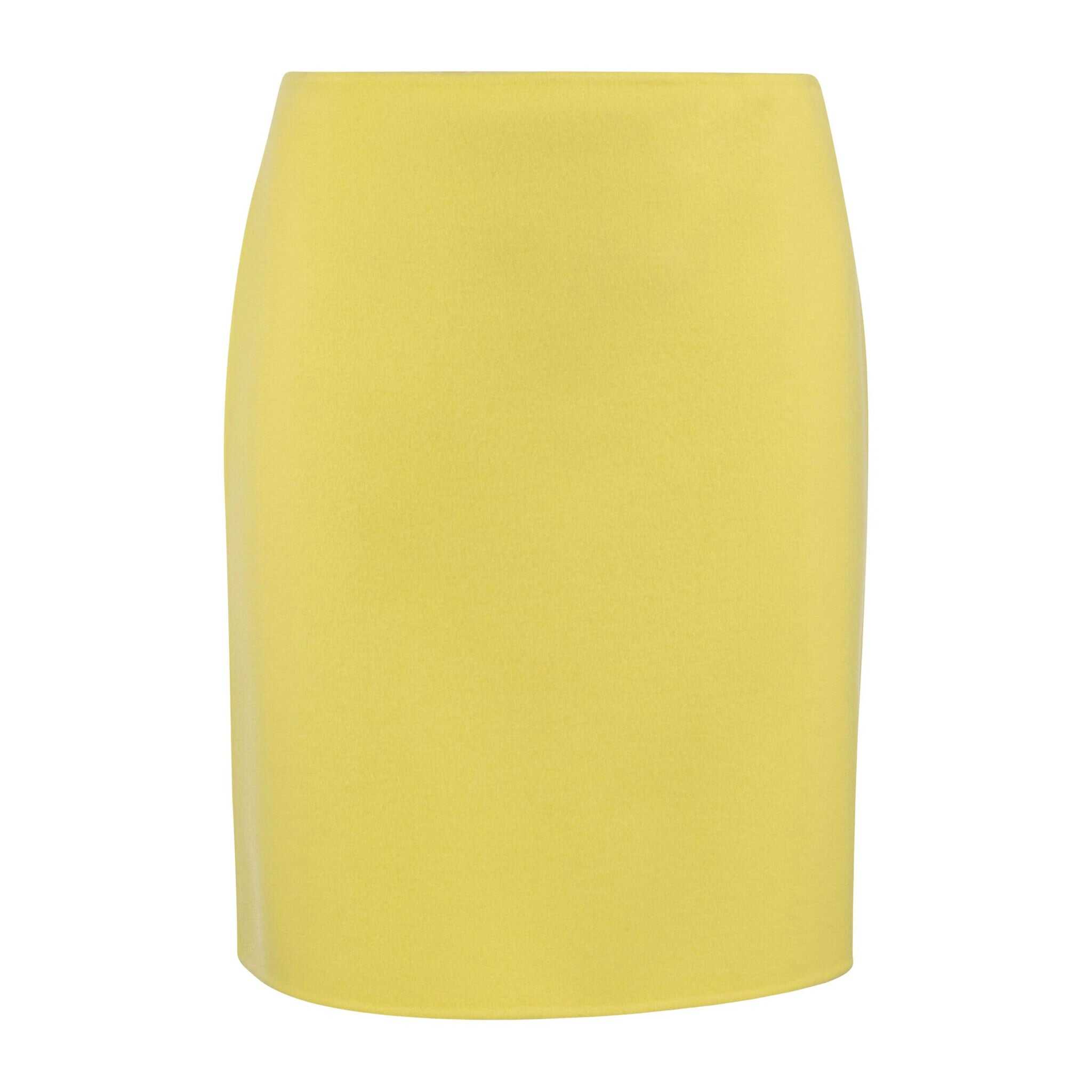 Max Mara Essen Wool Skirt Yellow