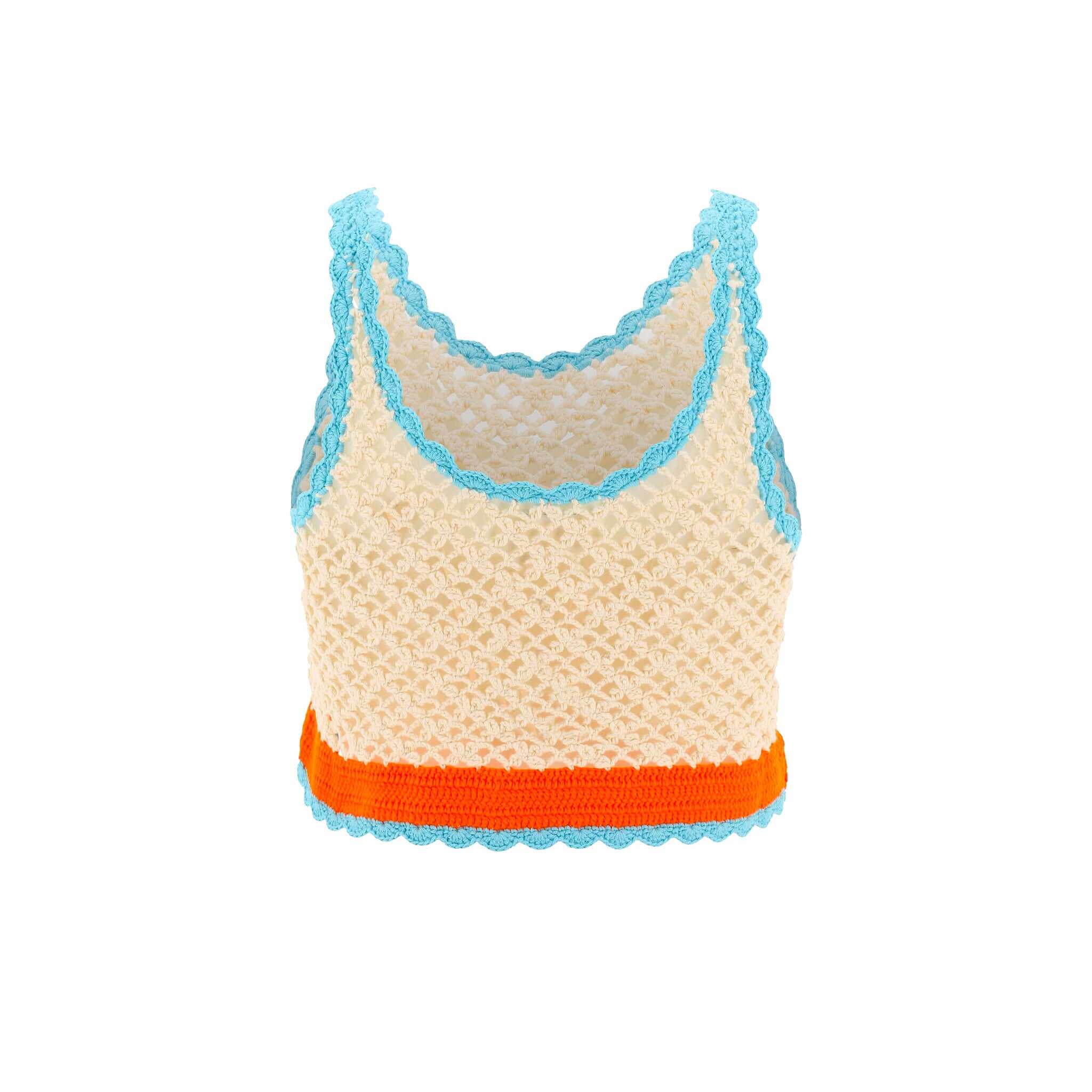 SPORTMAX Max Mara Crochet Stresa Tank Top Beige