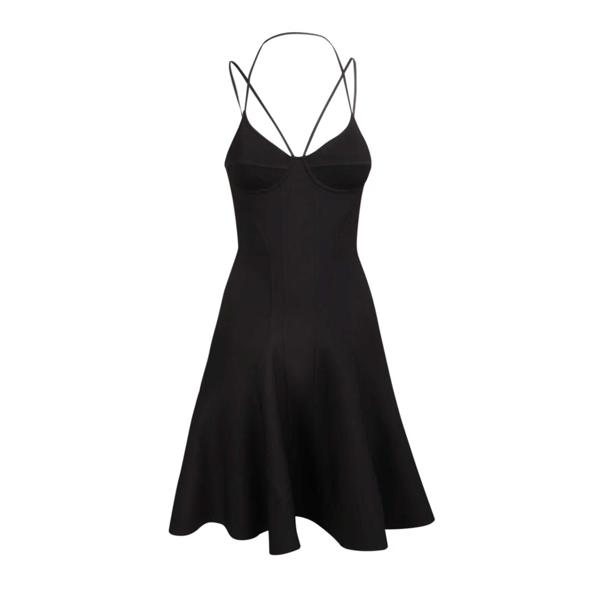 Alexander McQueen Flared Mini Dress Black