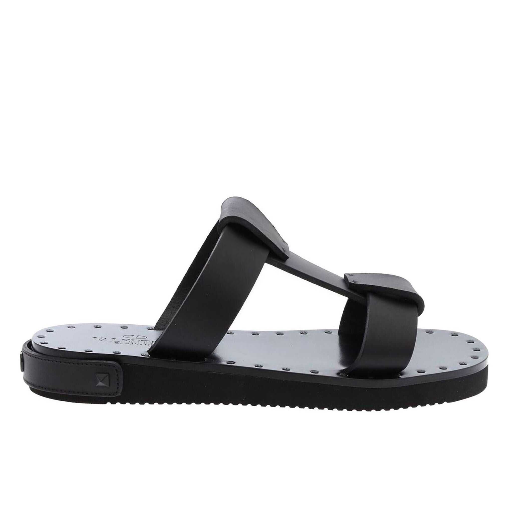 Valentino Garavani Valentino Leather Sandals Black