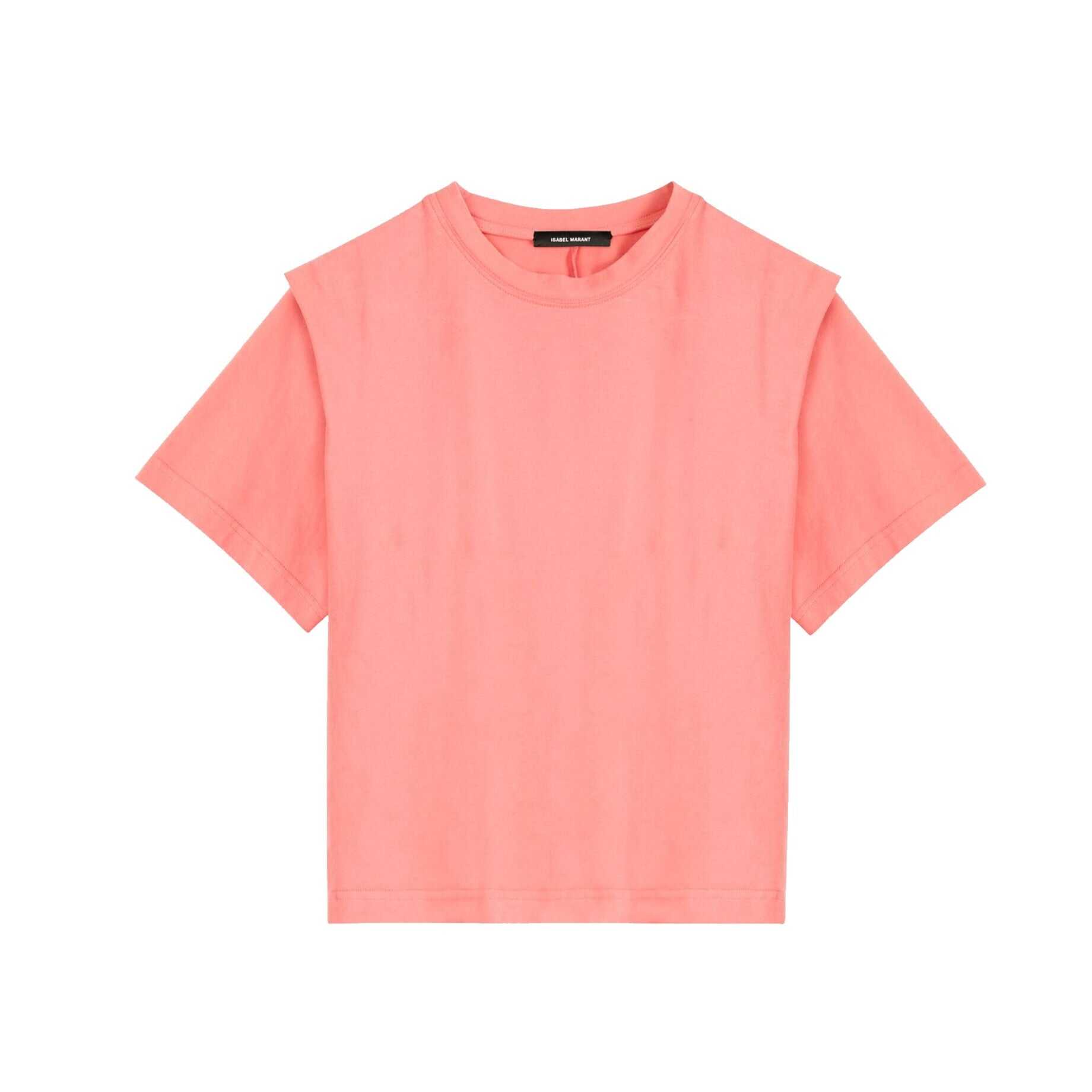 Isabel Marant Etoil Zelitos Cotton T-Shirt Pink